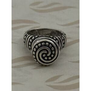 James Avery Retired Sterling Silver African Beaded Swirl Ring Size 6